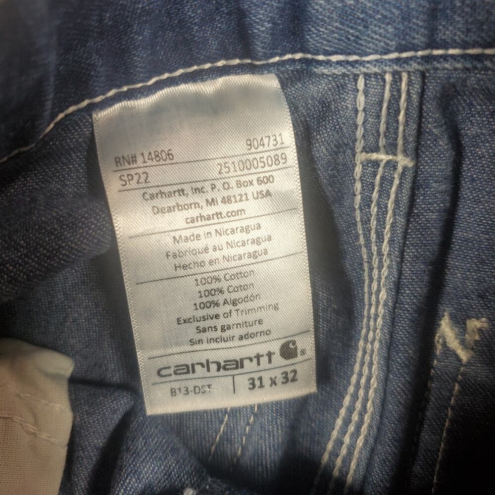 Charhartt Loose Fit Carpenter Jeans Mens Size 31x32 - Picture 7 of 9
